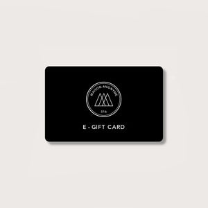 A black card on a white ground that reads Maison Anonyme E-Gift Card